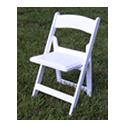 Rental store for chair white resin padded in Tri-County Area