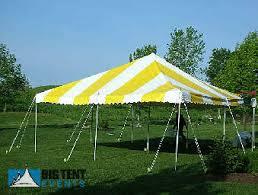 Where to find canopy 20x20 yellow and white in Chesterland