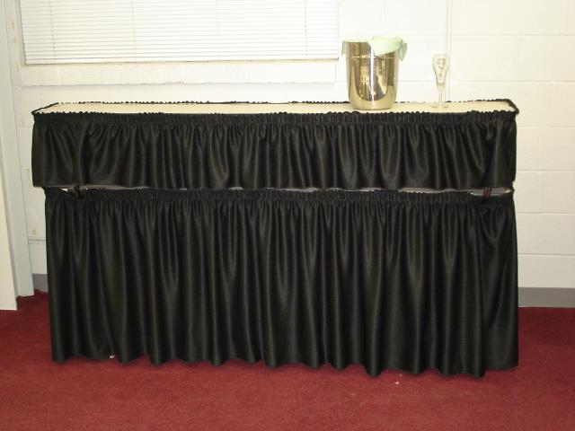 Rental store for 6 FT PORTABLE BAR W BLK SKIRT in Chesterland OH
